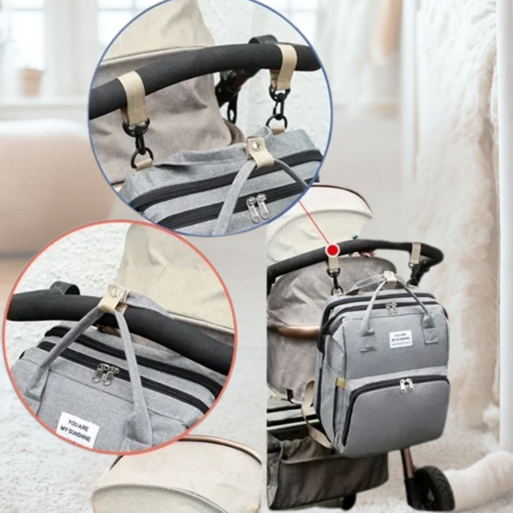 Sac à Dos Maman 3-en-1 avec Lit Bébé